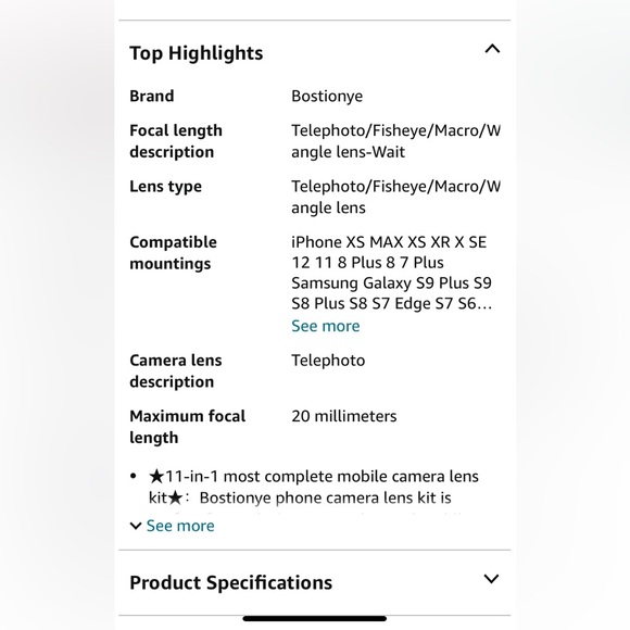 Bostionye Mobile phone lens - Picture 11 of 11